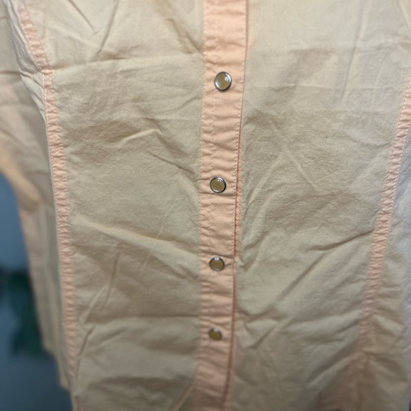 DUCK HEAD Sleeveless Button Down Top with Pearl Snaps Size Lg - Picture 4 of 6